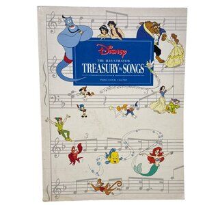 The Illustrated Treasury Of Disney Songs Piano Vocal Guitar Songbook